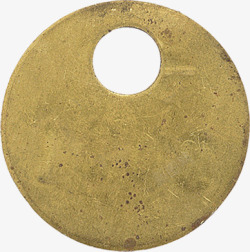 复古金色圆形金属片素材