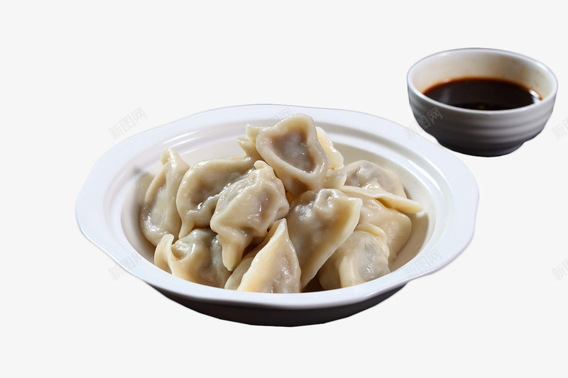 一碗饺子和醋png免抠素材_88icon https://88icon.com 实物 扁食 蘸料 食物 饺子