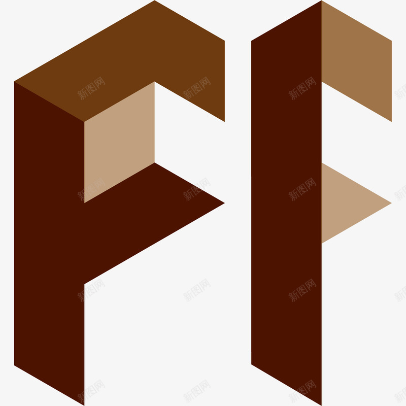 创意字母Fpng免抠素材_88icon https://88icon.com 个性空间 创意 字母F 折叠 拼接 立体