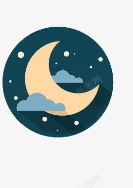七夕月亮月亮图标图标
