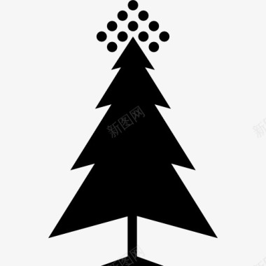 冬天圣诞树图标图标