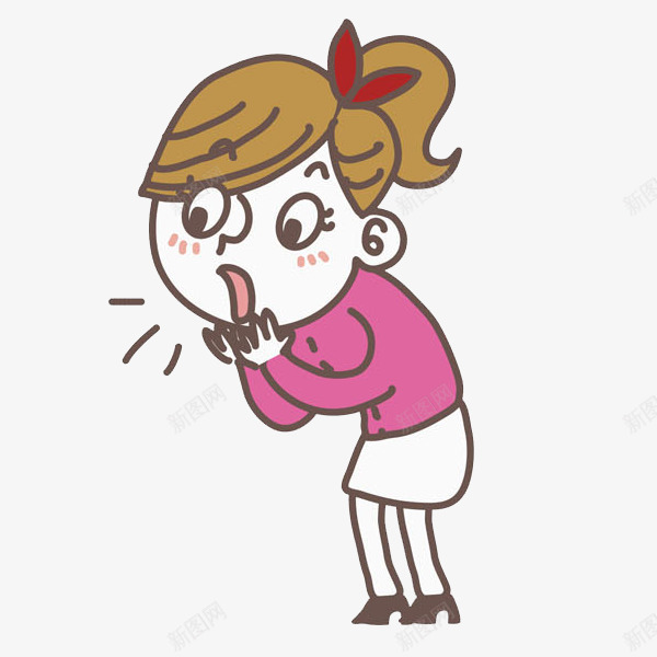惊讶的女人png免抠素材_88icon https://88icon.com 卡通 女人 张嘴 惊讶的 插图 漂亮的 粉色的
