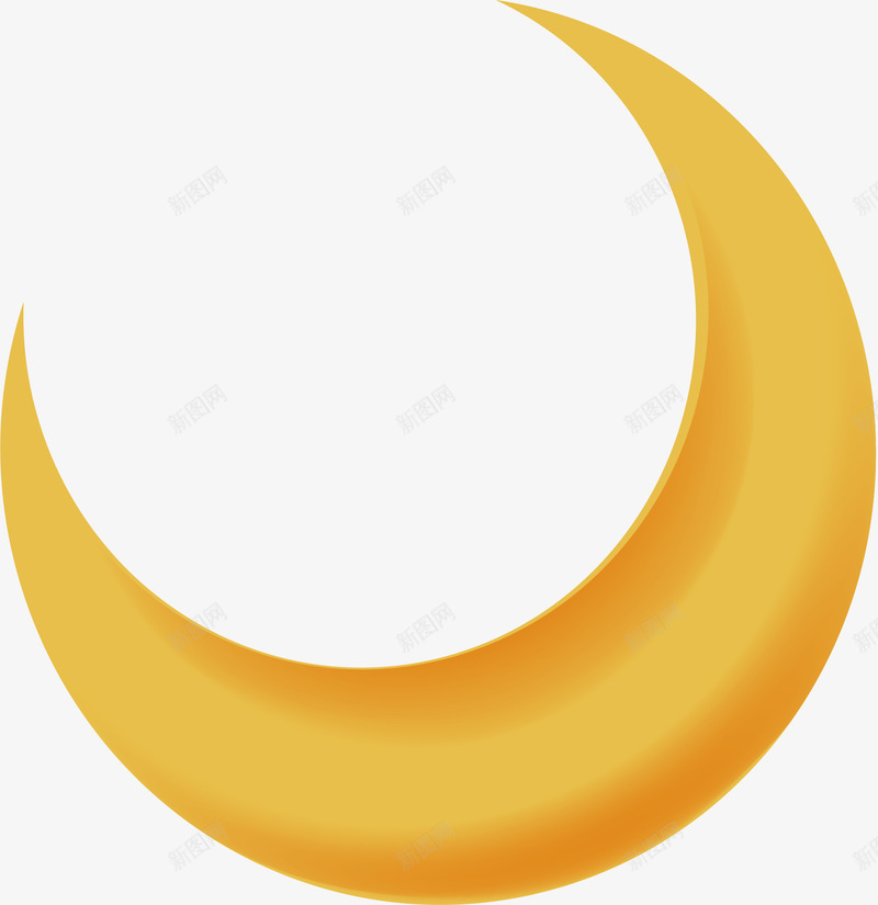 弯弯的月亮png免抠素材_88icon https://88icon.com 卡通 弯弯的 手绘 月亮 黄色