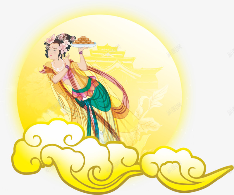 中秋节嫦娥月亮png免抠素材_88icon https://88icon.com 中秋节 嫦娥 月亮素材 素材