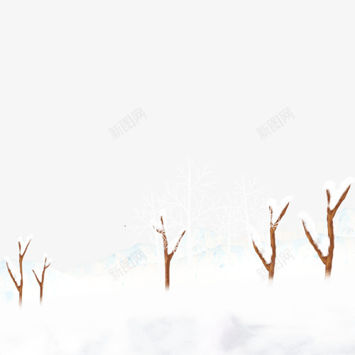 冬天的景色png免抠素材_88icon https://88icon.com 冬天 枝干 树枝 雪地 雪景