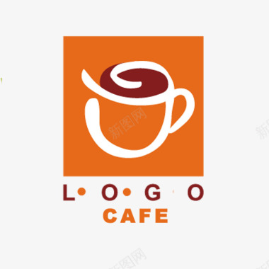 正宗小麻花咖啡厅logo黄色图标图标
