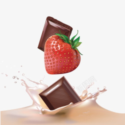 草莓巧克力素材