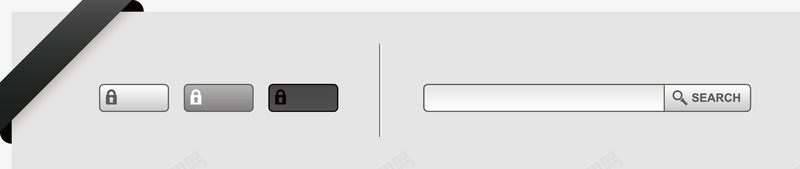灰色导航条png免抠素材_88icon https://88icon.com 搜索框