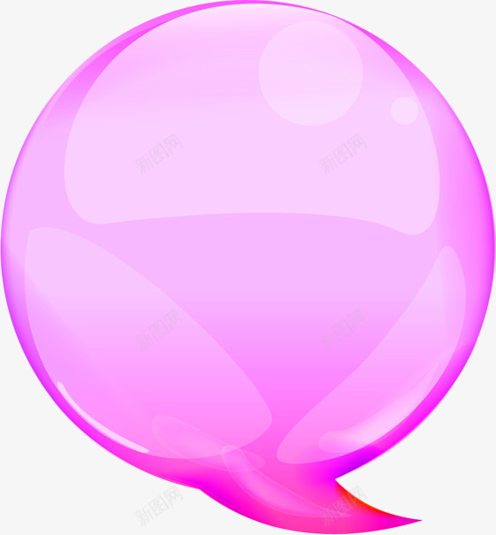 卡通粉色光滑圆球png免抠素材_88icon https://88icon.com 光滑 卡通 圆球 粉色
