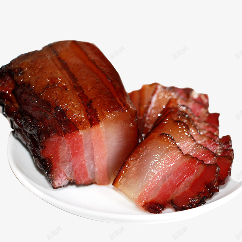美味的腊肉png免抠素材_88icon https://88icon.com 产品实物 切片 腌肉 食物