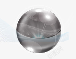 水晶球png免抠素材_88icon https://88icon.com 圆球水晶黑灰色