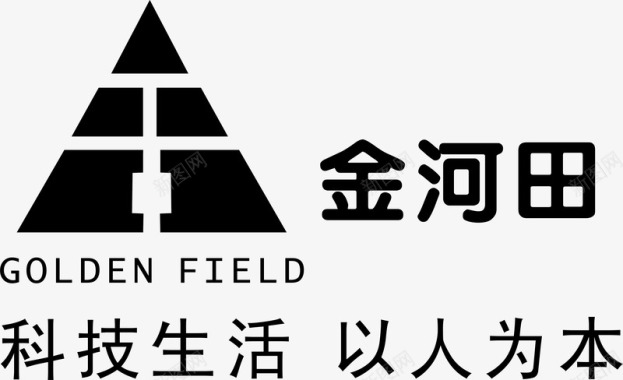 除臭剂商标金河田logo矢量图图标图标