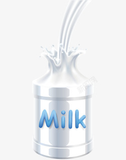 新鲜牛奶矢量图素材