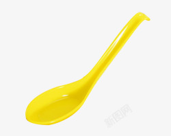 黄色塑料汤勺素材