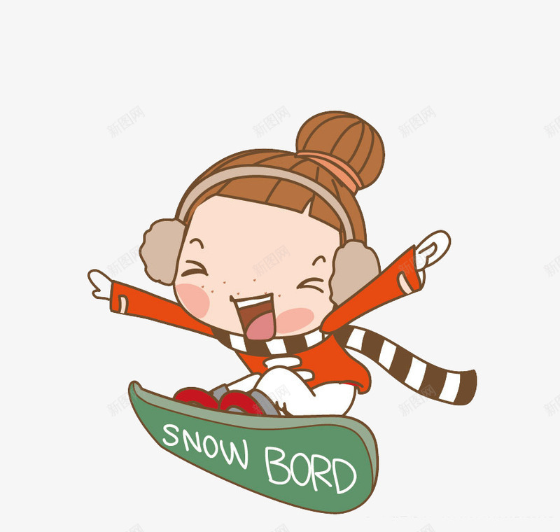 正在玩滑板的卡通女孩png免抠素材_88icon https://88icon.com 冬天 卡通 女孩 玩滑板