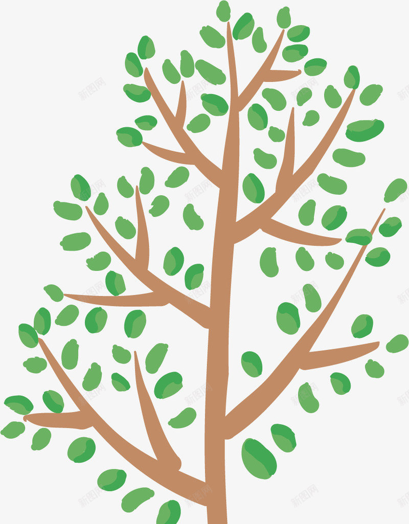 可爱的植物矢量图ai免抠素材_88icon https://88icon.com 卡通手绘 小树 树干 植物 漂亮 绿叶 美丽 矢量图