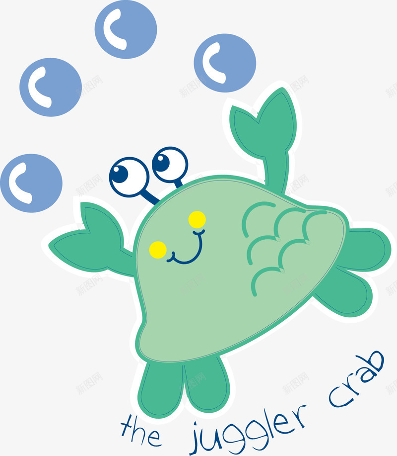 可爱小螃蟹矢量图ai免抠素材_88icon https://88icon.com 创意 可爱 圆球 彩色 手绘的 矢量的 简单 螃蟹 矢量图