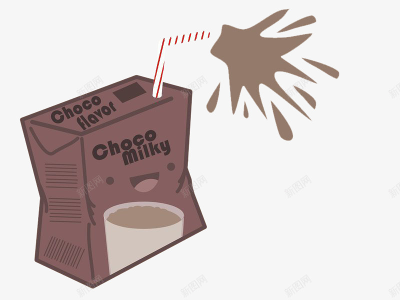 巧克力牛奶卡通png免抠素材_88icon https://88icon.com 创意 卡通 巧克力 牛奶 饮料