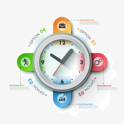 时间轴钟表商务信息信息分类ppt元素材