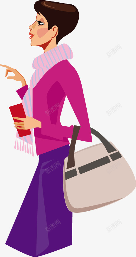 正在购物的时尚女人png免抠素材_88icon https://88icon.com 卡通 可爱 女士 时尚女人 漂亮 潮流 美丽 购物 逛街