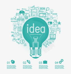 创意idea灯泡高清图片