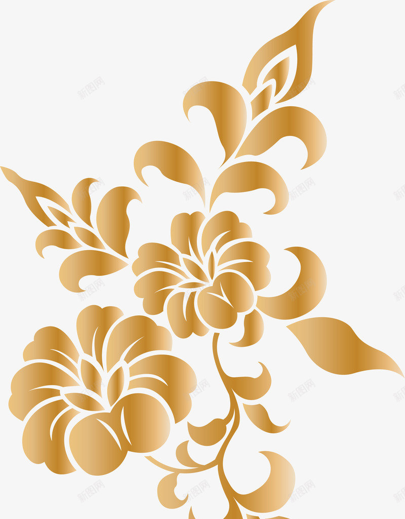 欧式金色花纹png免抠素材_88icon https://88icon.com 创意花朵 矢量花 花 花纹 质感花 金属 金属花 金属花朵 金属质感花 金色 金色的花 金色花