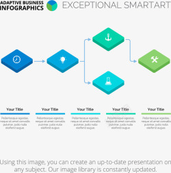 扁平流程图信息图表素材