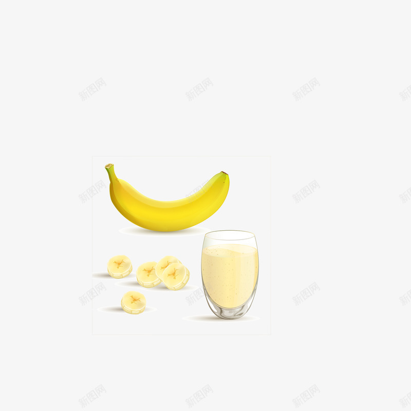 香蕉与牛奶png免抠素材_88icon https://88icon.com png素材 实物图 牛奶 香蕉