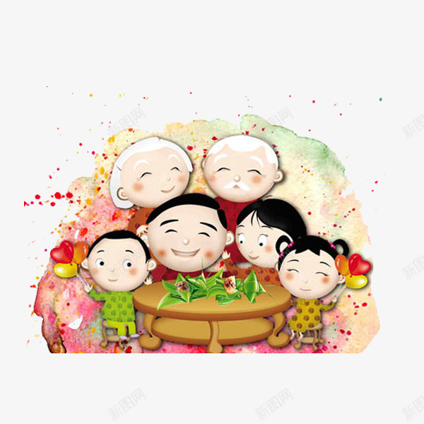 吃粽子的一家人png免抠素材_88icon https://88icon.com 一家人 卡通 吃粽子 家人 幸福 手绘 漫画 端午节