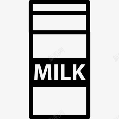 夏日饮料牛奶盒图标图标