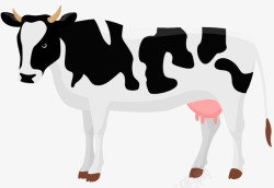 奶牛花纹黑白花纹奶牛矢量图高清图片