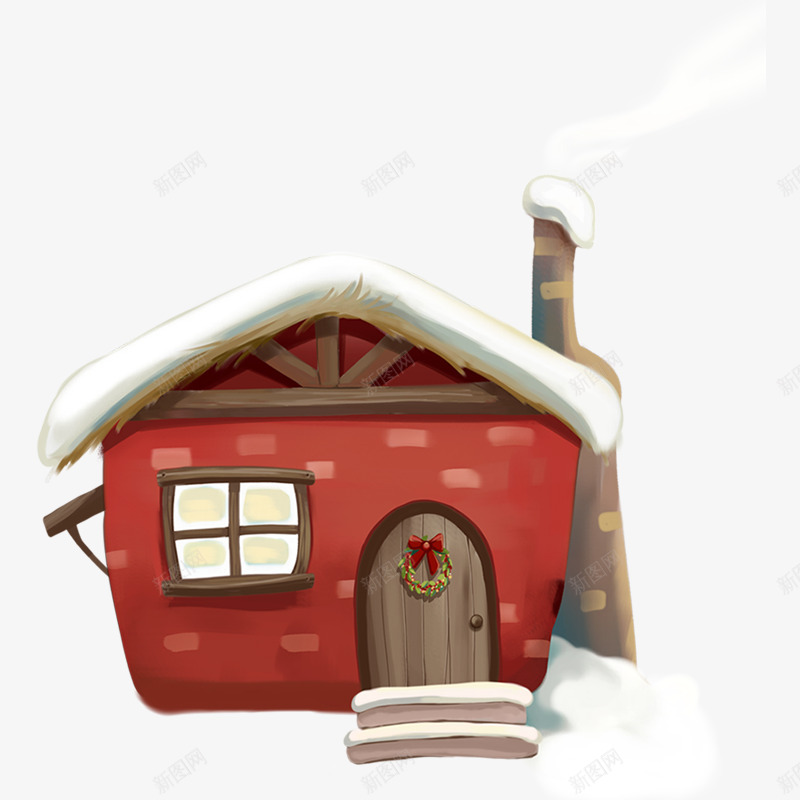 木屋png免抠素材_88icon https://88icon.com 冬天元素 建筑 房子 木屋 雪