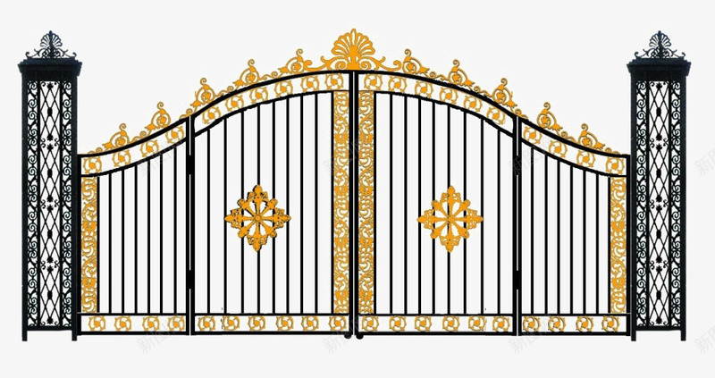 有质感的金属镂空铁门png免抠素材_88icon https://88icon.com 设计 质感 金属 铁门 镂空