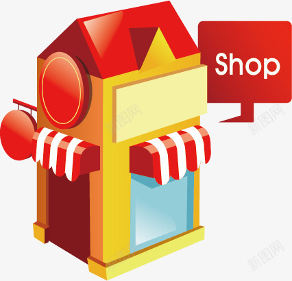 商店标志矢量图ai免抠素材_88icon https://88icon.com 卡通 商店 坐标 导航 矢量图