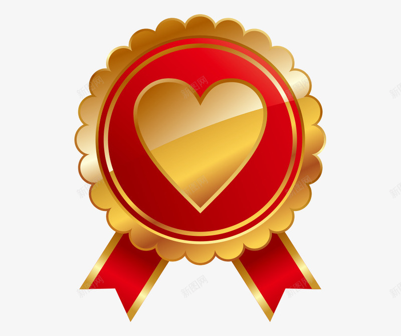 心形华丽风金属质感花边印章png免抠素材_88icon https://88icon.com 华丽风 印章 心形 矢量心形华丽风金属质感花边印章红色免费下载 花边 金属质感