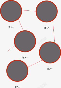 红色圆形促销分类素材
