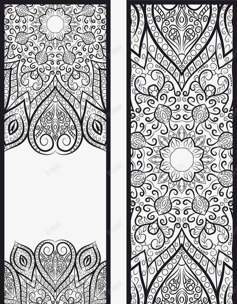 个性黑色花纹装饰矢量图ai免抠素材_88icon https://88icon.com 个性 花纹装饰 黑色 矢量图