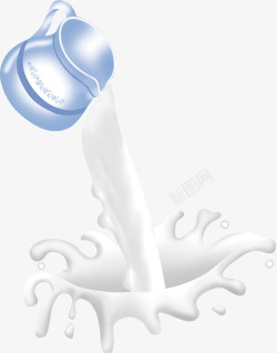 牛奶杯倒牛奶素材