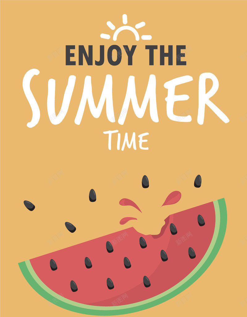 enjoythesummerpng_88icon https://88icon.com enjoy summer the 矢量海报 西瓜