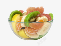 玻璃碗里的水果素材