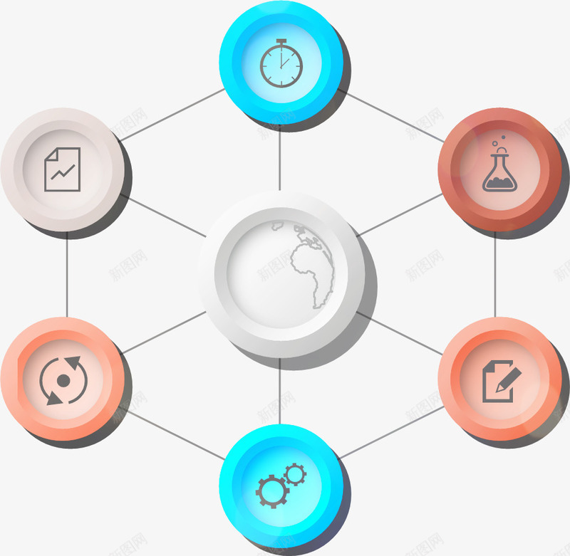 多彩多边形png免抠素材_88icon https://88icon.com ppt统计图 多彩圆环 多边形