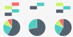 扇形统计图表素材