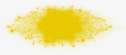 黄色创意个性花纹墨迹素材