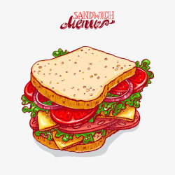 卡通三明治素材