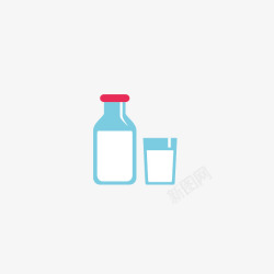 牛奶瓶矢量图素材