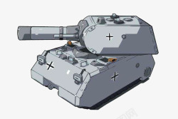 坦克游戏psd鼠式漫画素材