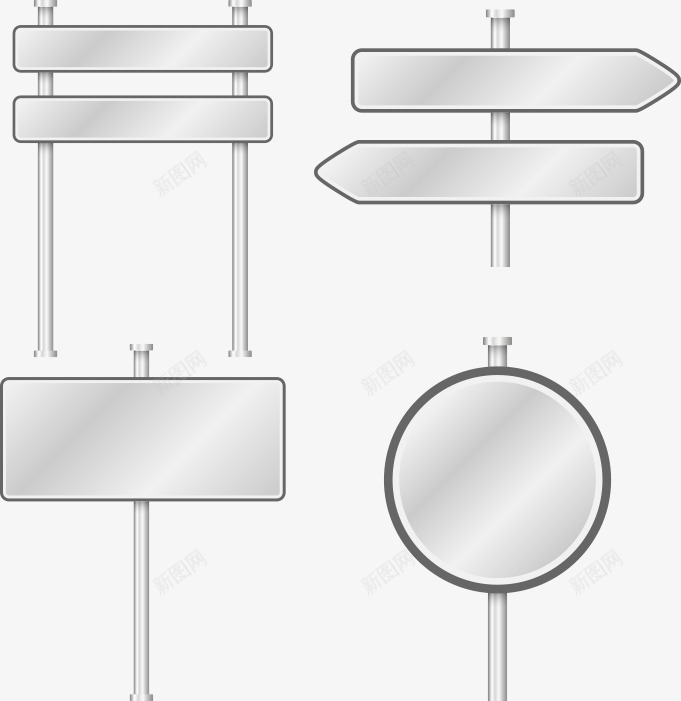 金属牌png免抠素材_88icon https://88icon.com 指示牌 指路牌 牌子 金属