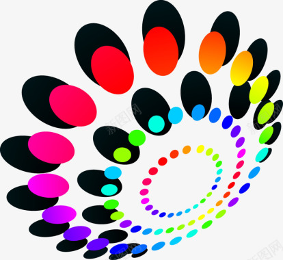 灯泡logo抽象彩色几何图案图标图标