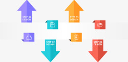 多彩箭头标签素材