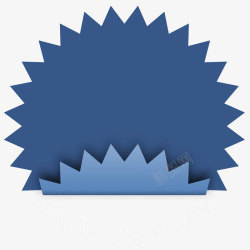 圆形翻页标签金属质感A012素材